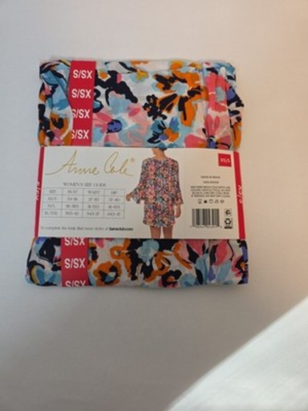Anne Cole Womens Swim Cover-Up Size XS/S Multi Color Floral Crinkle Rayon Long